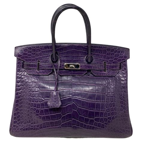 hermes purple crocodile birkin